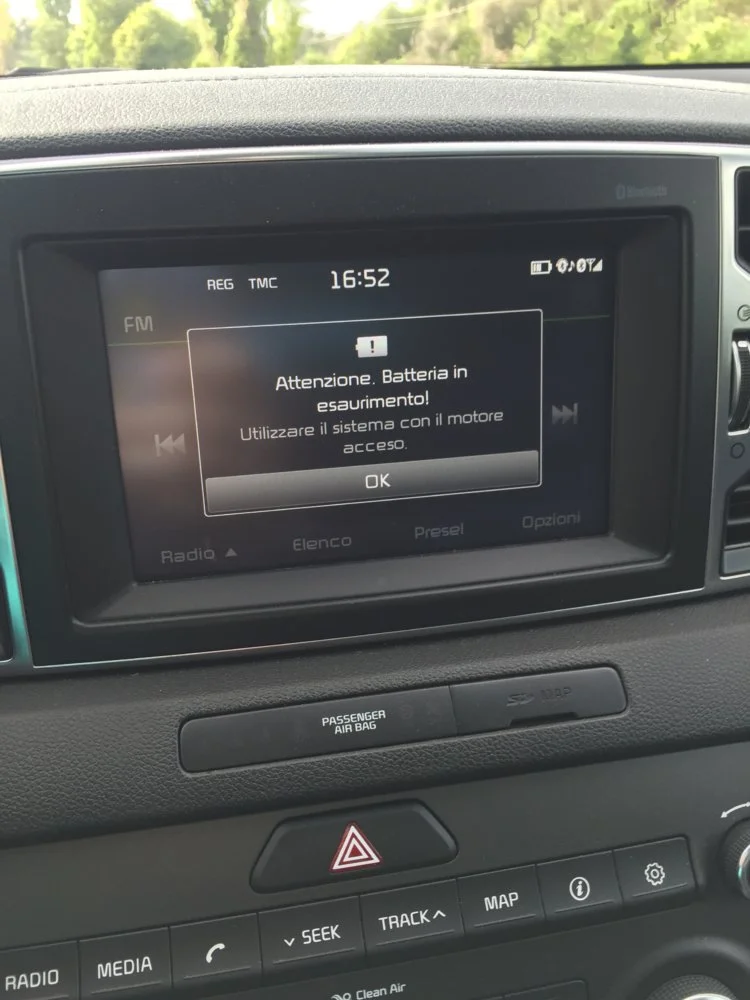 kia sportage avviso batteria kia sportage avviso batteria