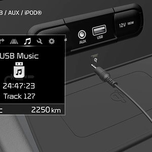Niro - Collegamento USB  AUX  iPOD® (For EU)